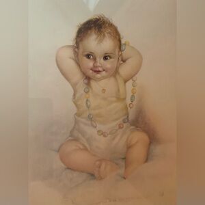 Little Miss - Vintage Baby Framed Portrait Print
